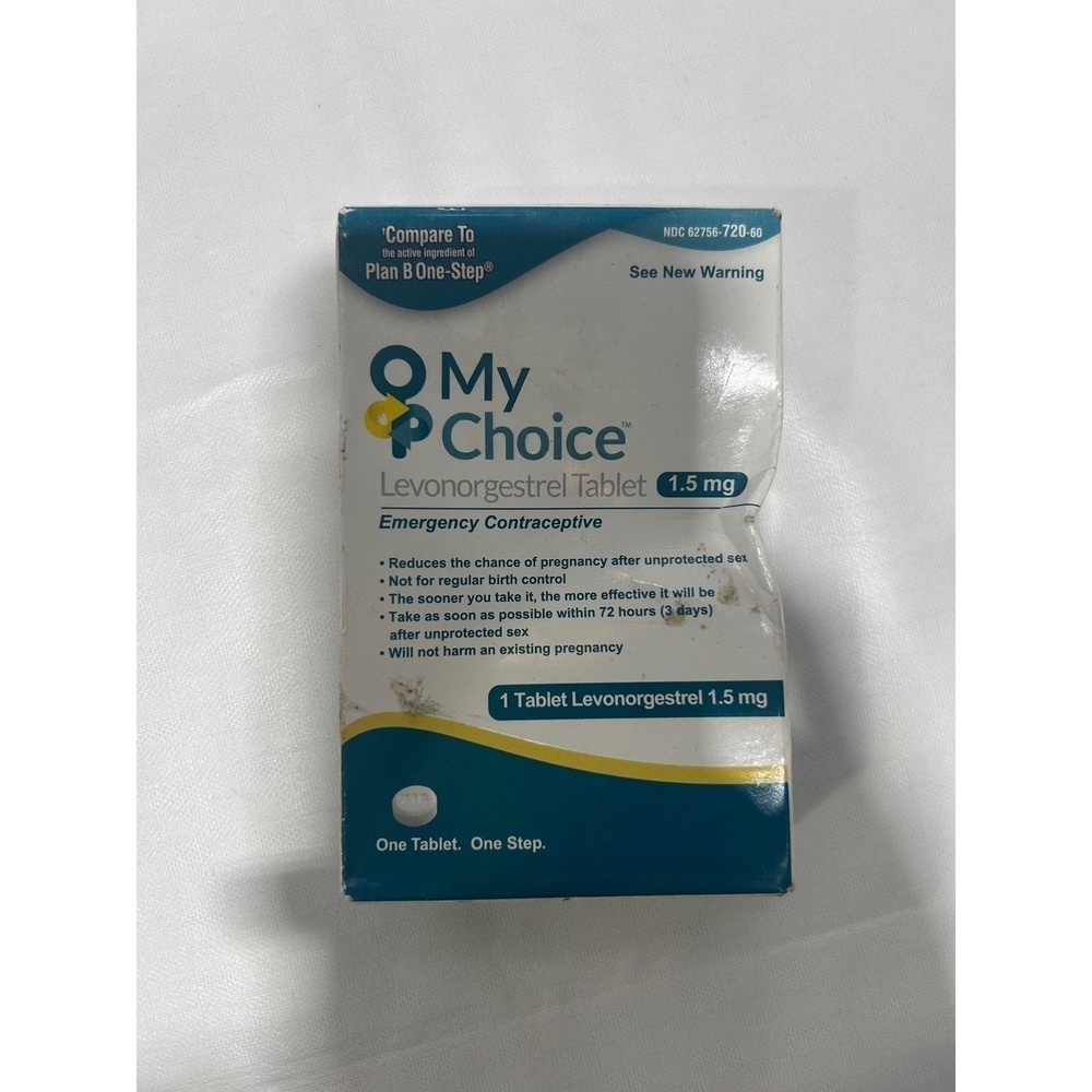 My Choice Emergency Contraceptive Levonorgestrel Tablet 1.5mg Exp 04/2027